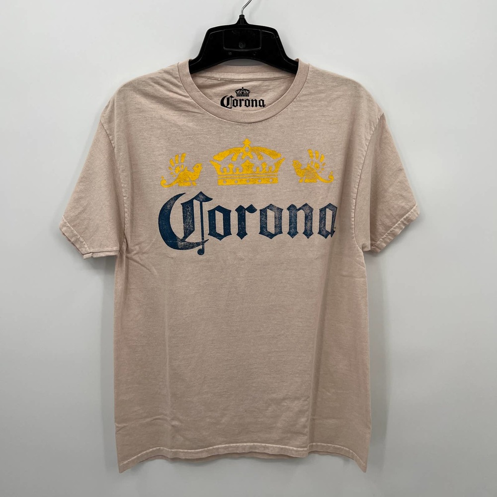 Corona Extra Men's Short Sleeve T-Shirt in Cream Size Medium - Picture 2 of 4